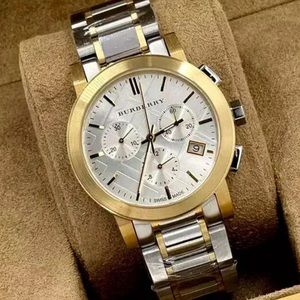 Burberry The City BU9751 Two-tone Chronograph Unisex Watch Swiss Made